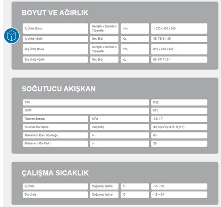 AIRFEL INVERTER SALON TİPİ SPLİT KLİMA 41 BTU (TR.LVA125A.01)