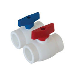 KALDE - KALDE - 25 MM PP MİNİ KÜRESEL VANA / KIRMIZI